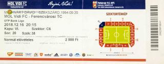 Vstupenka fotbal, MOL Vidi FC v. Ferencvarosi TC, 1994