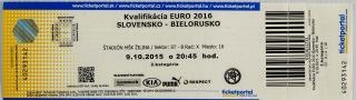 Vstupenka fotbal , Q16, Slovensko v. Bielorusko, 2015