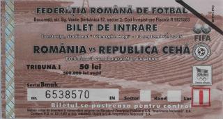 Vstupenka fotbal Q2006, Romania v. Republica Ceha