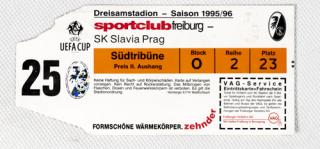 Vstupenka fotbal SC Freiburg vs. SK Slavia Prag, 95/96