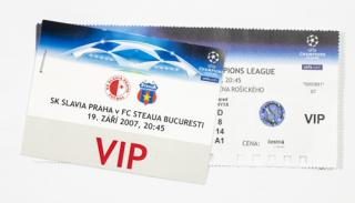 Vstupenka fotbal SK Slavia Prague vs.ARSENAL FC, 2007, karta VIP