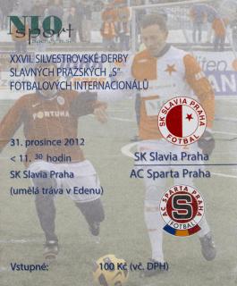 Vstupenka fotbal SK Slavia Praha vs. AC SPARTA Praha, Silvestrovské Derby 2012