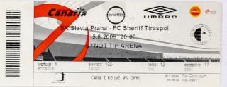 Vstupenka fotbal SK Slavia Praha vs. FC Sherif Tiraspol, 2009 II