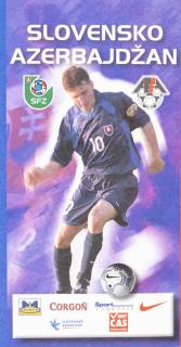 Vstupenka fotbal, Slovensko v. Azerbajdžan, 2002