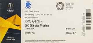 Vstupenka fotbal, UEFA, KRC Gen v. SK Slavia Praha, 2019