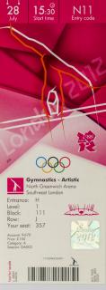 Vstupenka OG London 2012, Gymnastics - Artistics, 28