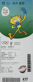 Vstupenka OG Rio 2016, Badminton
