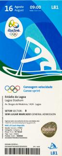 Vstupenka OG Rio 2016, Canoe sprint, 16