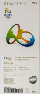 Vstupenka OG Rio 2016, Closing ceremony II