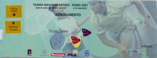 Vstupenka Tennis Master Series, Roma, 2001