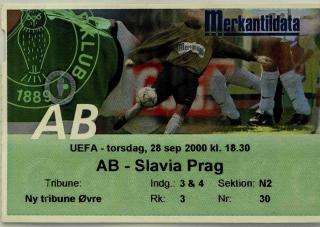 Vstupenka UEFA, AB v. Slavia Prag, 2000