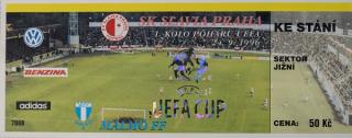 Vstupenka UEFA CUP 96/97, S.K. Slavia- Malmo FF