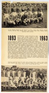 Výstřižek z novin - Slavia - Sparta, 1893-1963