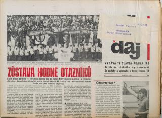 Zpravodaj TJ Slavia Praha, Květen 1986
