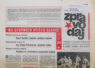 Zpravodaj TJ Slavia Praha Prosinec 1984