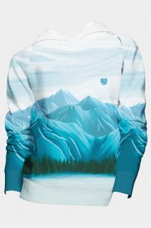 Mikina Winter Mountains fullprint Velikost: L