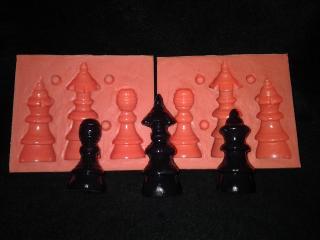 Silikonová formička šachy ( střelec, královna, král) 3042