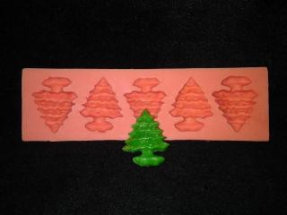 Silikonová formička vánoční stromky 4003