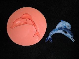 Silikonová formička velký a malý delfín 2004