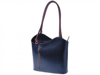 Dámská kožená kabelka ITA594-BL3 tmavě modrá