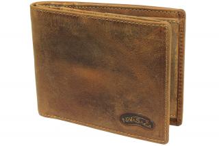 Pánská kožená peněženka Nivasaža N214-HNT-BR hnědá