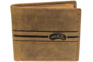 Pánská kožená peněženka Nivasaža N217-HNT-BR hnědá