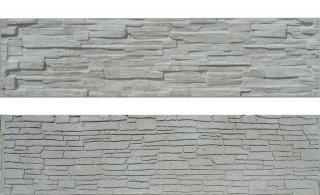 Betonová deska plotová, oboustranná – 200 x 50 cm, štípaný a skládaný kámen
