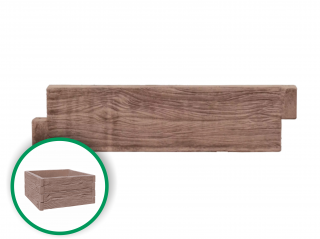 Betonová deska pro vyvýšený záhon 100 x 25 cm hnědá (dekor dřevo)