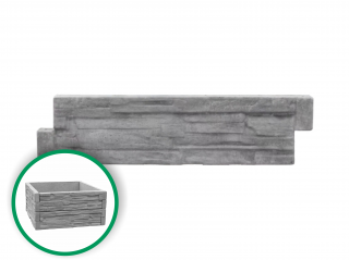 Betonová deska pro vyvýšený záhon 100 x 25 cm šedá