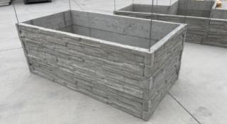Betonový vyvýšený záhon 200 x 100 x 75 cm šedý