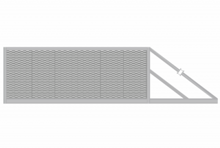 Brána posuvná – výplň tahokov, výška 180x400 cm, pozink