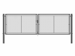 Brána zahradní dvoukřídlá antracit, výška 100 x 400 cm, FAB, s výplní klasického pletiva