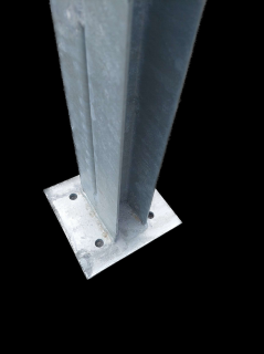 Kovový sloupek pro betonový plot 150 cm, průběžný, Zn
