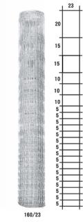 Lesnické pletivo uzlové - výška 160 cm, drát 1,6/2,0 mm, 23 drátů