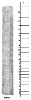Lesnické pletivo uzlové - výška 160 cm, drát 2,0/2,8 mm, 20 drátů