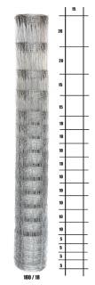 Lesnické pletivo uzlové - výška 180 cm, drát 2,0/2,8 mm, 18 drátů