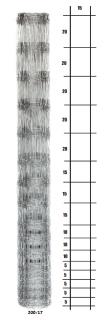 Lesnické pletivo uzlové - výška 200 cm, drát 1,6/2,0 mm, 17 drátů