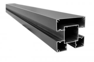Plotový sloupek Alupass, 244 cm, průměr 80 mm, antracit