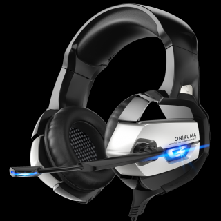 Herní sluchátka Onikuma K5 s mikrofonem a potlačením hluku, herní sluchátka s LED světlem pro PS4 PS5 PC XBOX