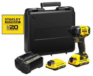 SFMCF810D2K-QW 18V STANLEY® FATMAX® V20 BRUSHLESS AKU RÁZOVÝ UTAHOVÁK 1/4"