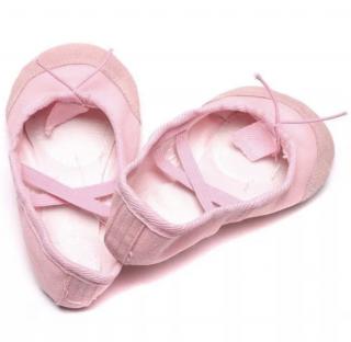Baletní piškoty (gymnastické) Collor: Růžová, Materiál: tkanina koženka, Velikost: 36