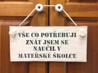 Cedulka škola příčesky: modrá