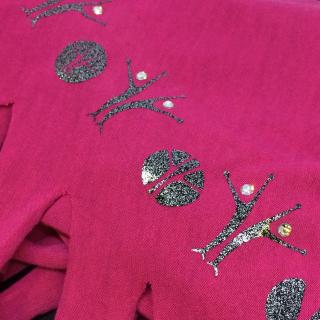 šátek s MIA potiskem, růžový