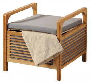 Bambusový stolek s polstrováním
