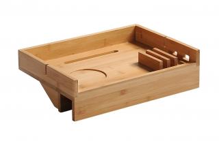 Bambusový závěsný stolek na postel