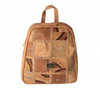 Dámský korkový batoh s geometrickým vzorem
