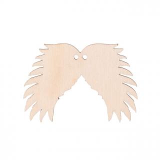 Dřevěná andělská křídla III s dírkou 6 x 4 cm