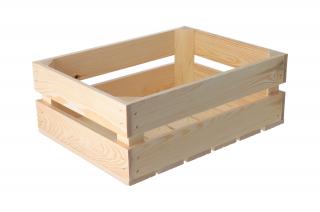 Dřevěná bedýnka 40 x 30 x 15 cm - bez rukojeti