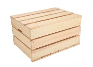 Dřevěná bedýnka 40 x 30 x 23 cm - s víkem