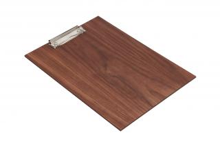 Dřevěná deska s klipem A5 - ořech